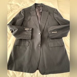 Brooks Brothers Dark Navy 100% Wool Suit 46L USA